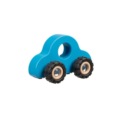Billede af GOKI håndbil med gummihjul blå