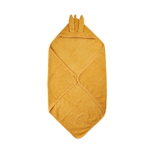 Pippi håndklæde med hætte - Kanin - Mineral Yellow